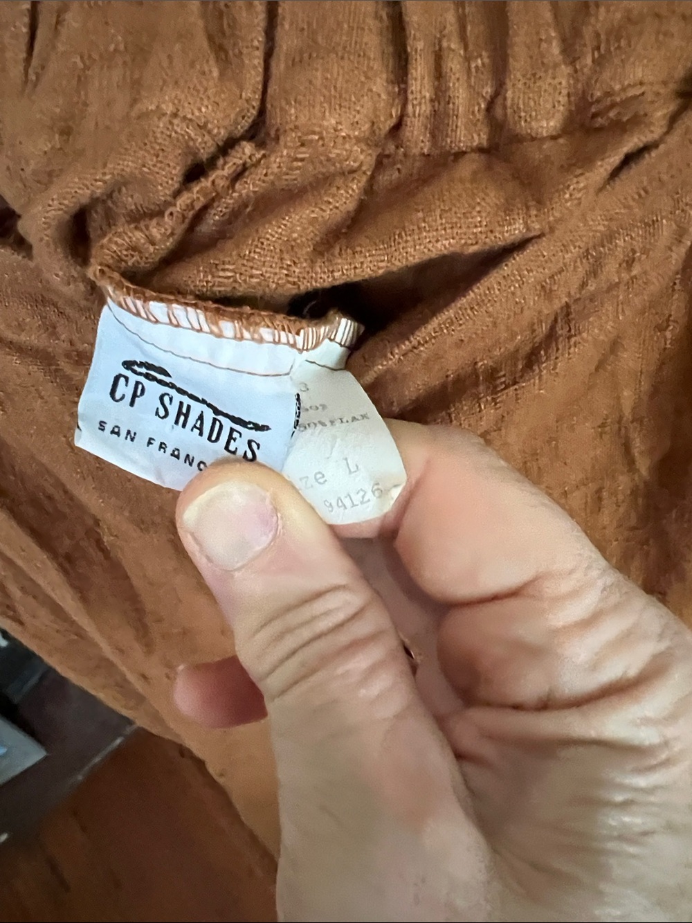 CP Shades Soft Flax Pants in Warm Brown - Picture 2 of 7